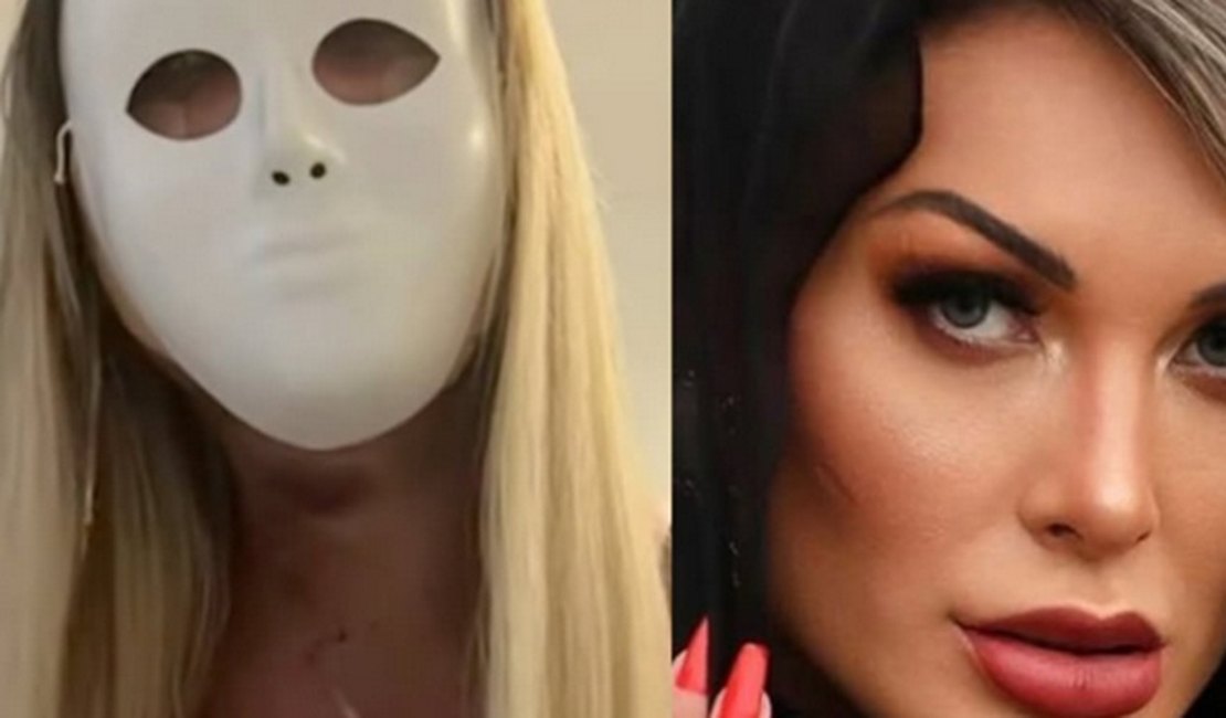 Após destruir carro do ex-marido, Andressa Urach aparece com máscara: 'Vou voltar a ter 23 anos'
