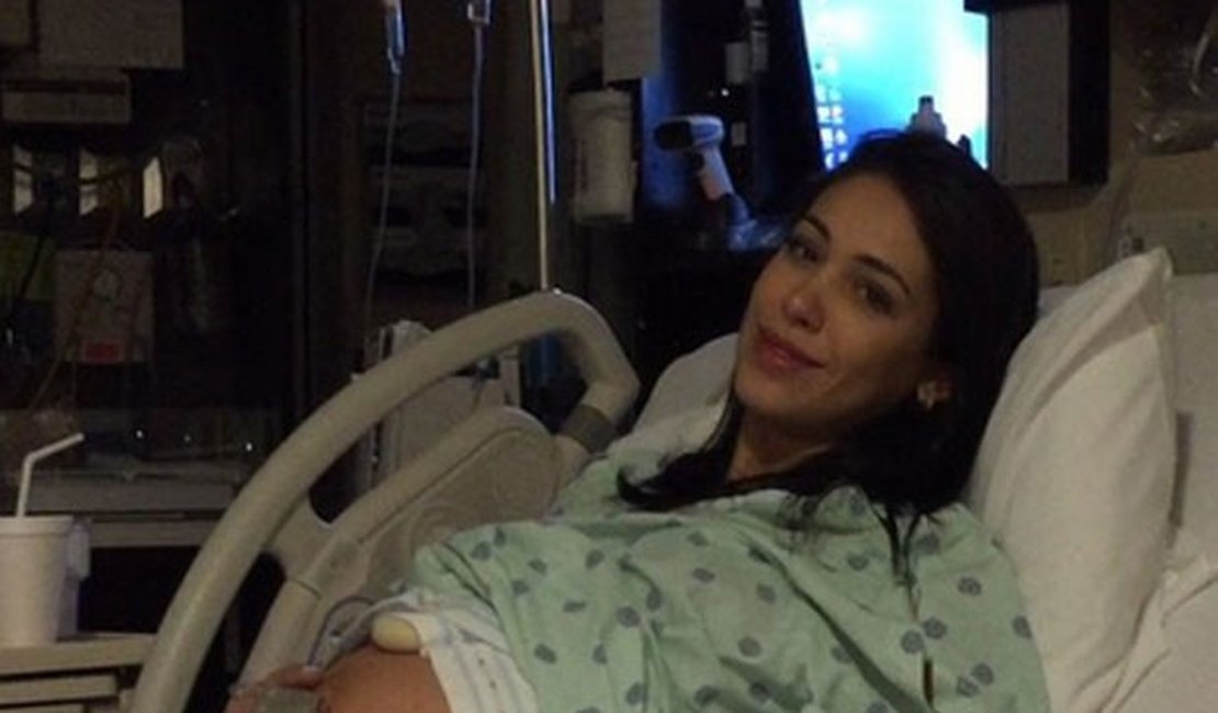 Bella Falconi está em trabalho de parto há 12 horas: 'Vou até o fim'