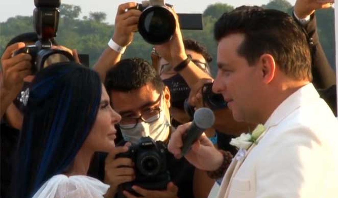 Gretchen se casa pela 18ª vez em cerimônia de luxo realizada em Belém