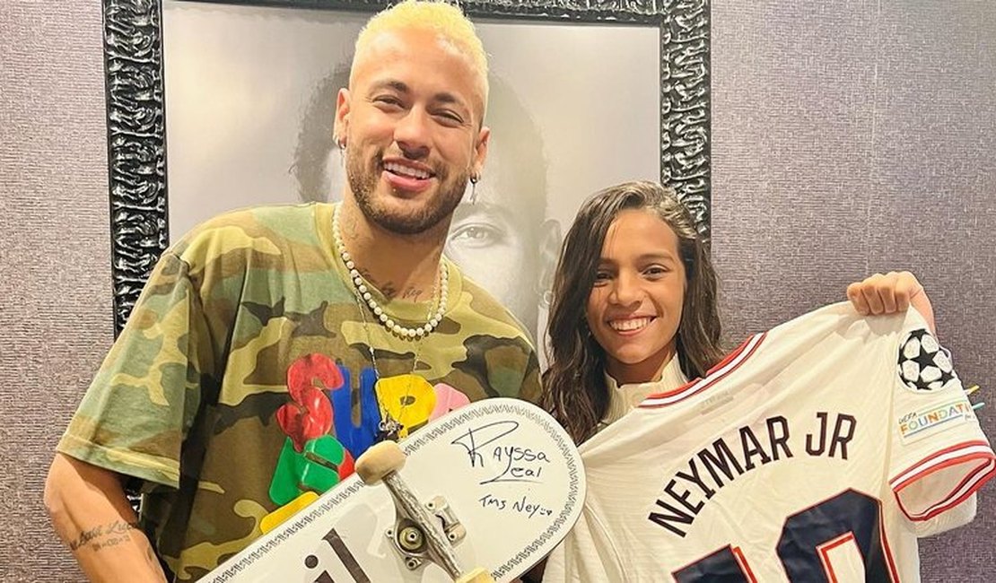 Rayssa Leal mostra encontro com Neymar Jr. em Paris: ''Que dia''