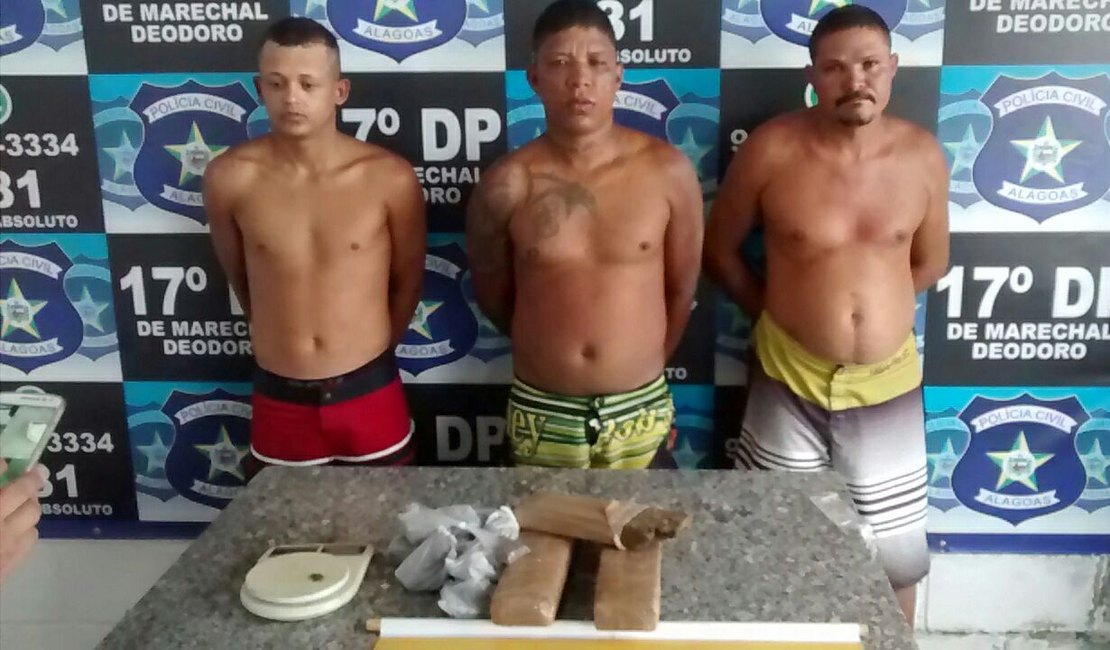 Operação policial prende líder de tráfico e mais duas pessoas, em AL