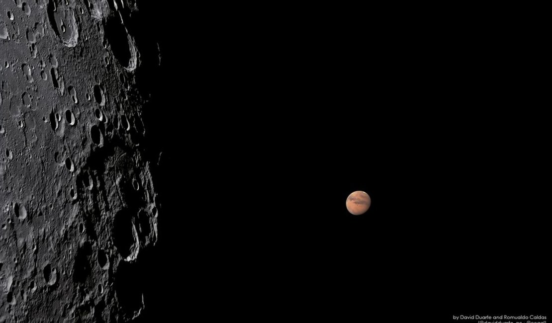 Foto de Marte tirada por astrônomos amadores de Alagoas é destaque no site da Nasa