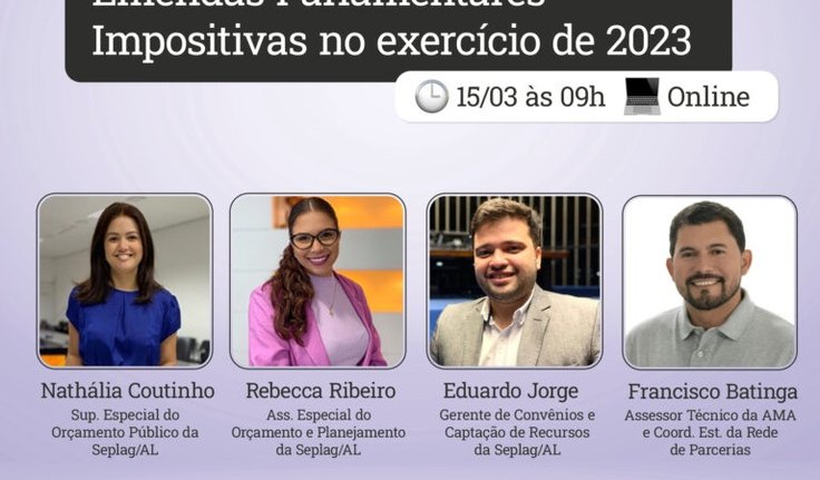 AMA promove evento online para discutir Emendas Parlamentares Impositivas em 2023