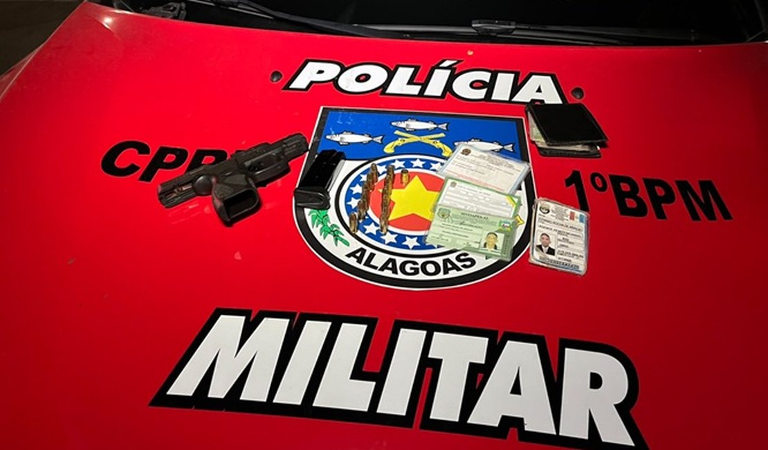 Falso policial penal é preso no bairro Ponta Grossa por disparos de arma de fogo