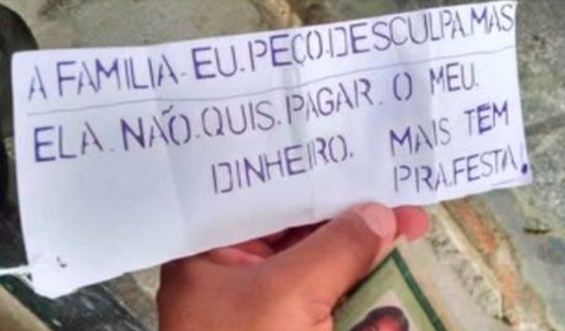 Após matar amigas, suspeito deixa bilhete de desculpas ao  lado do corpo