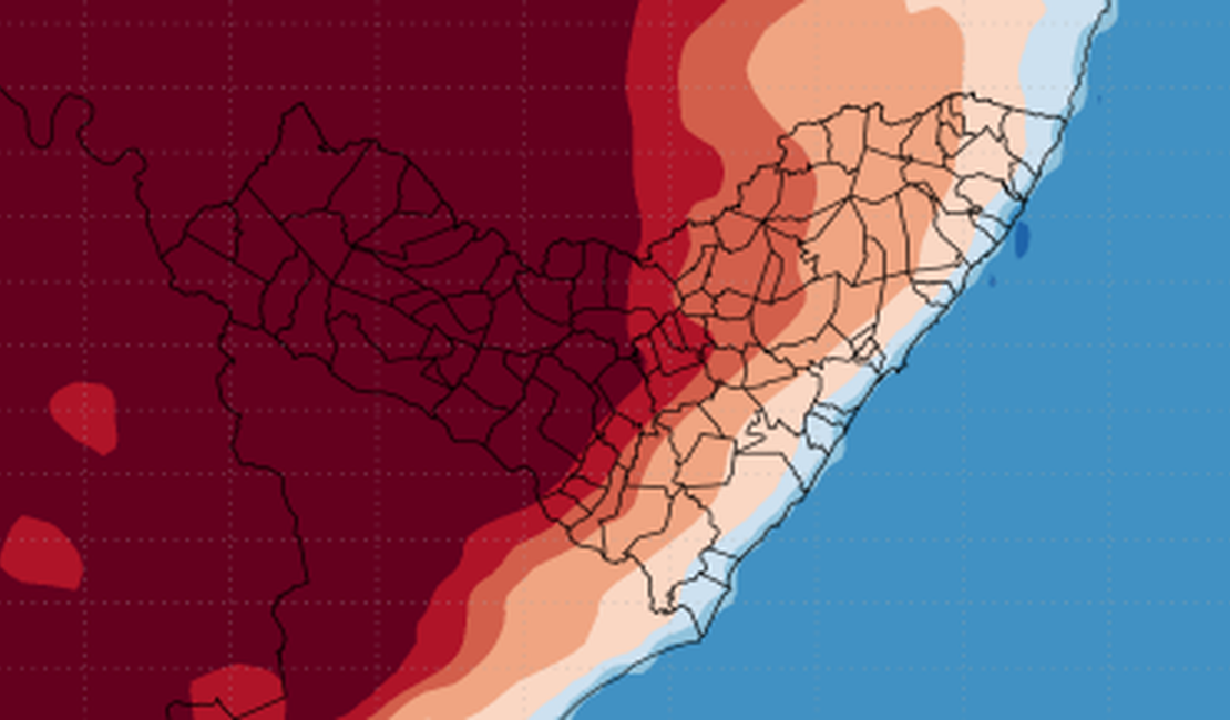 Semarh emite alerta de baixa umidade para regiões do interior de Alagoas até quinta-feira (27)