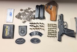 Homem com mandado de prisão em aberto é flagrado com armas e drogas em Coruripe