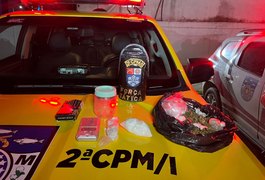 Força Tática da 2 Cia prende indivíduo por tráfico de drogas em Paripueira