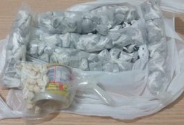 Militares registram prisão por tráfico de drogas na Mata do Rolo, em Rio Largo