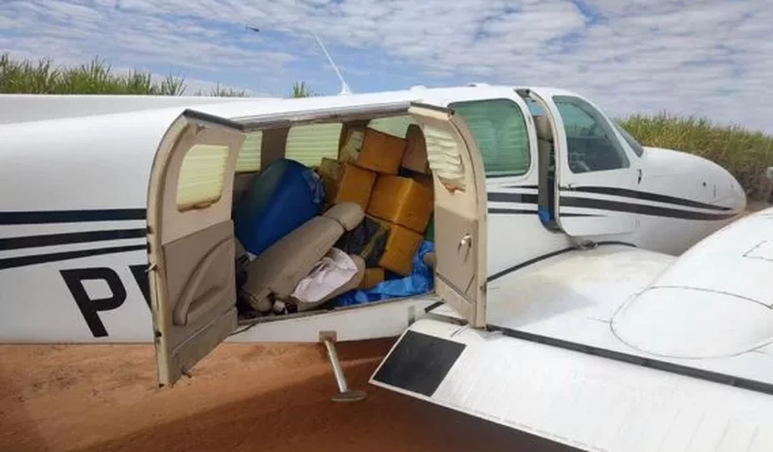 Avião com 400kg de cocaína é obrigado a pousar em São Paulo