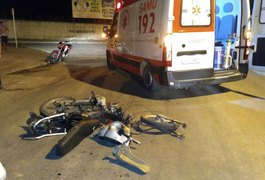 Motociclista fica ferido após bater na traseira de veículo em Arapiraca