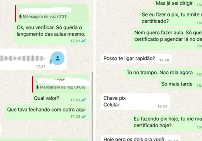 Áudios e prints revelam suposto esquema de venda de certificados da CNH sem aulas práticas