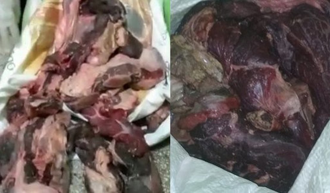 Vigilância Sanitária de Arapiraca apreende mais de 120 quilos de carne estragada
