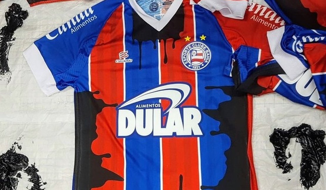 Bahia usará camisa manchada de óleo na partida contra o Ceará