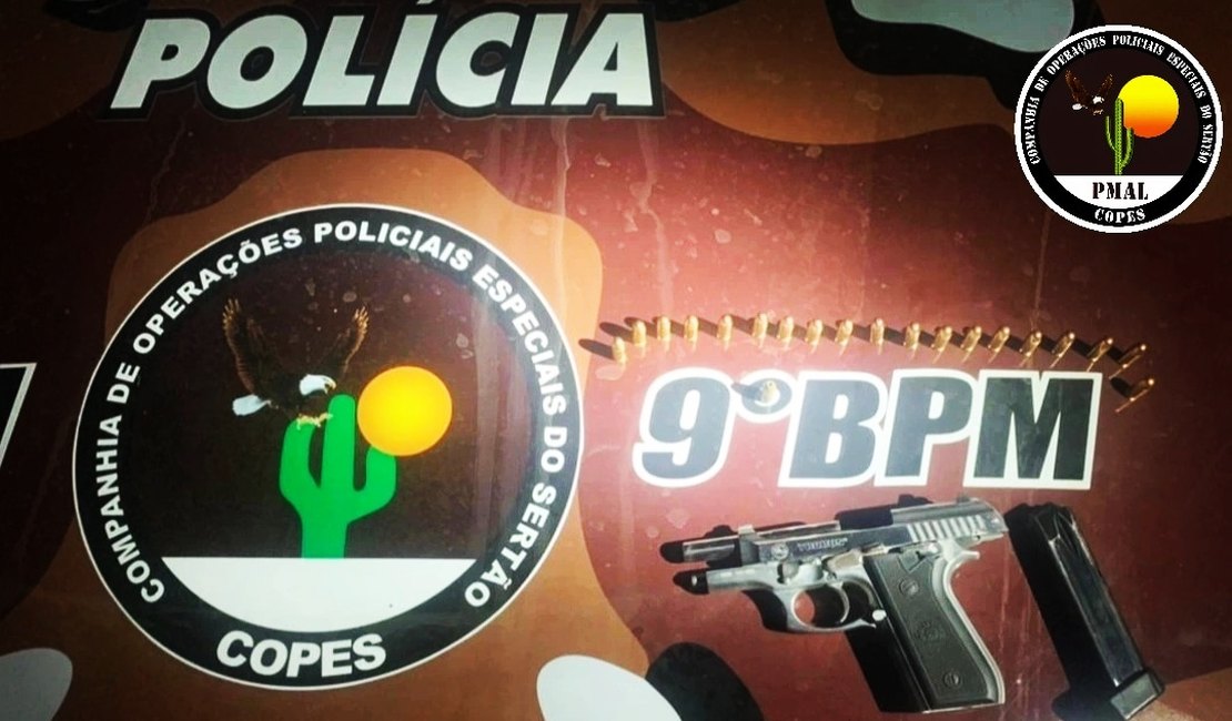 Homem é preso, no Sertão de Alagoas, com arma roubada de militar pernambucano