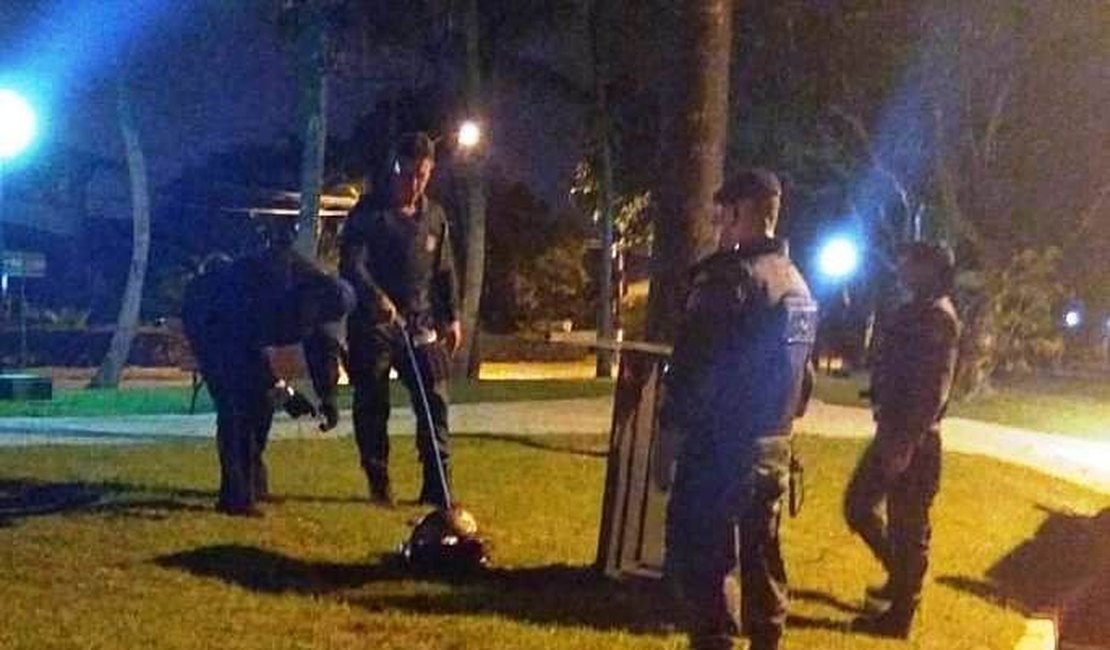 Jiboia de quase 2 metros é capturada no jardim de um condomínio residencial em Maceió