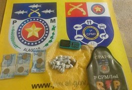 RP da 1ª CPM/I apreende adolescente com drogas em São Miguel dos Campos