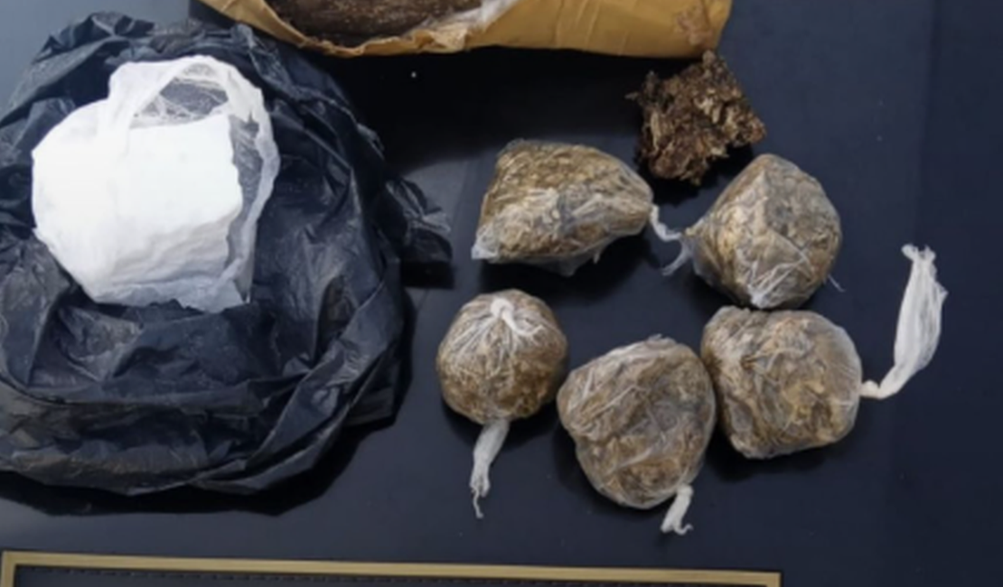 Suspeito é preso com drogas prontas para venda no Benedito Bentes, em Maceió