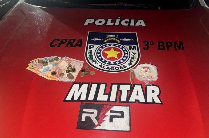 Jovem de 23 anos é preso por tráfico de drogas no Manoel Teles, em Arapiraca