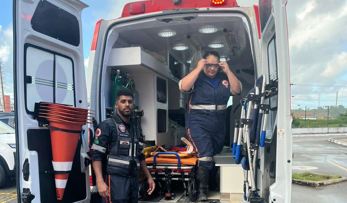 Samu salva vítima de queda de moto com traumatismo cranioencefálico grave em São Miguel dos Milagres