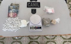 Drogas apreendidas pelo Canil, na Canafístula, em Arapiraca