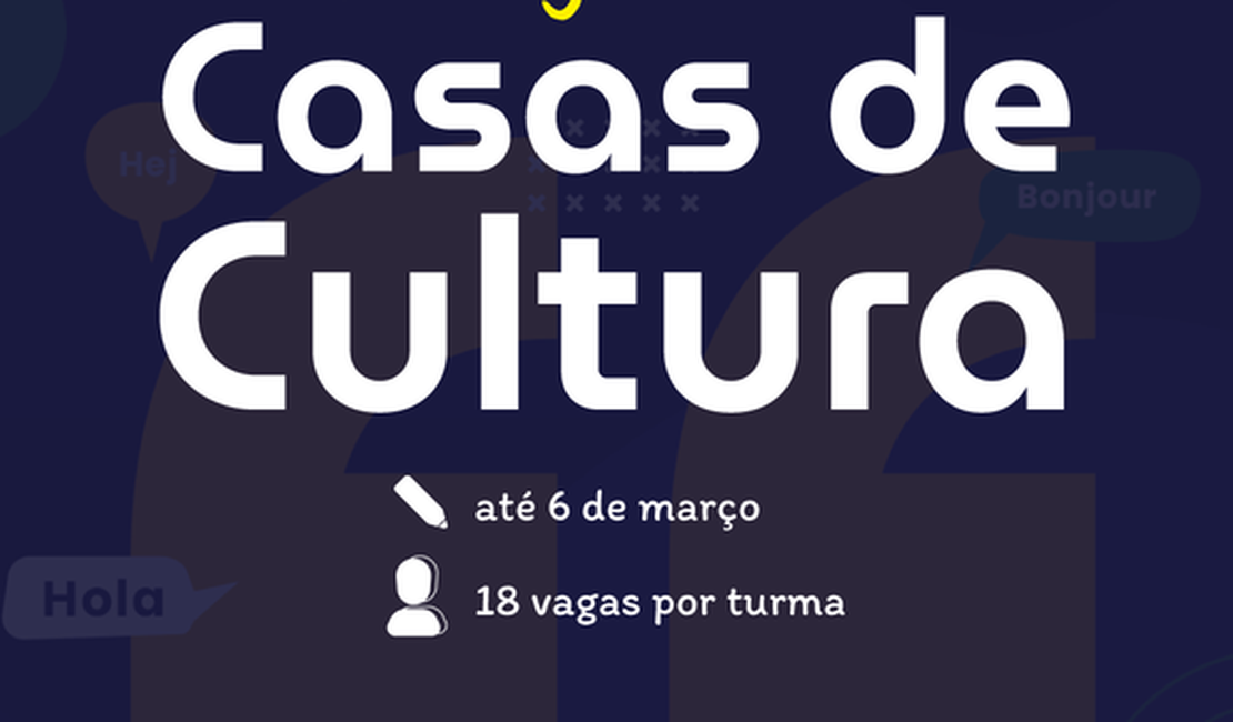 Ufal abre inscrições para cursos presenciais de línguas no Espaço Cultural