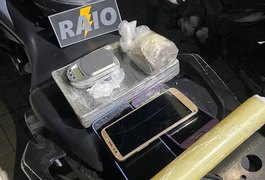 Polícia Militar apreende uma arma de fogo e mais de um quilo de drogas em Maceió