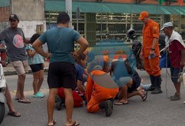 Colisão deixa duas jovens com escoriações no bairro Brasília, em Arapiraca