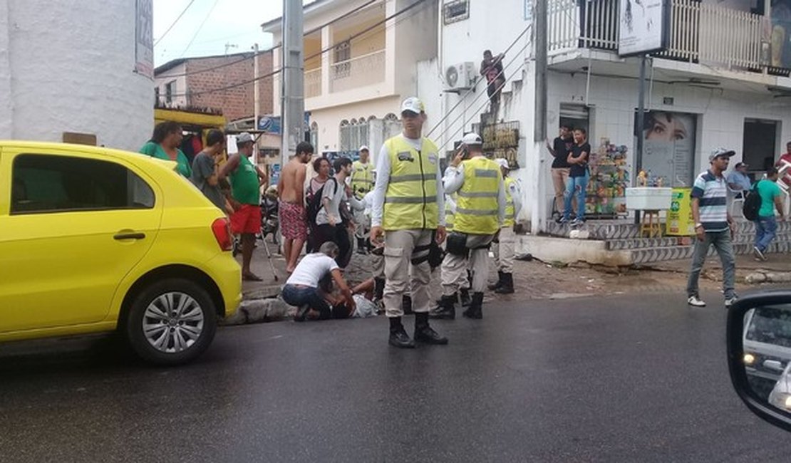 Homem de 50 anos é atropelado por moto em Maceió