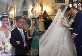 Após cirurgia para retirada de cisto, ex-BBB Munik se casa com vestido de R$ 40 mil