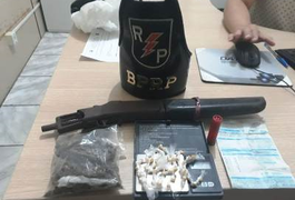 BPRp apreende arma de fogo e drogas no Trapiche da Barra