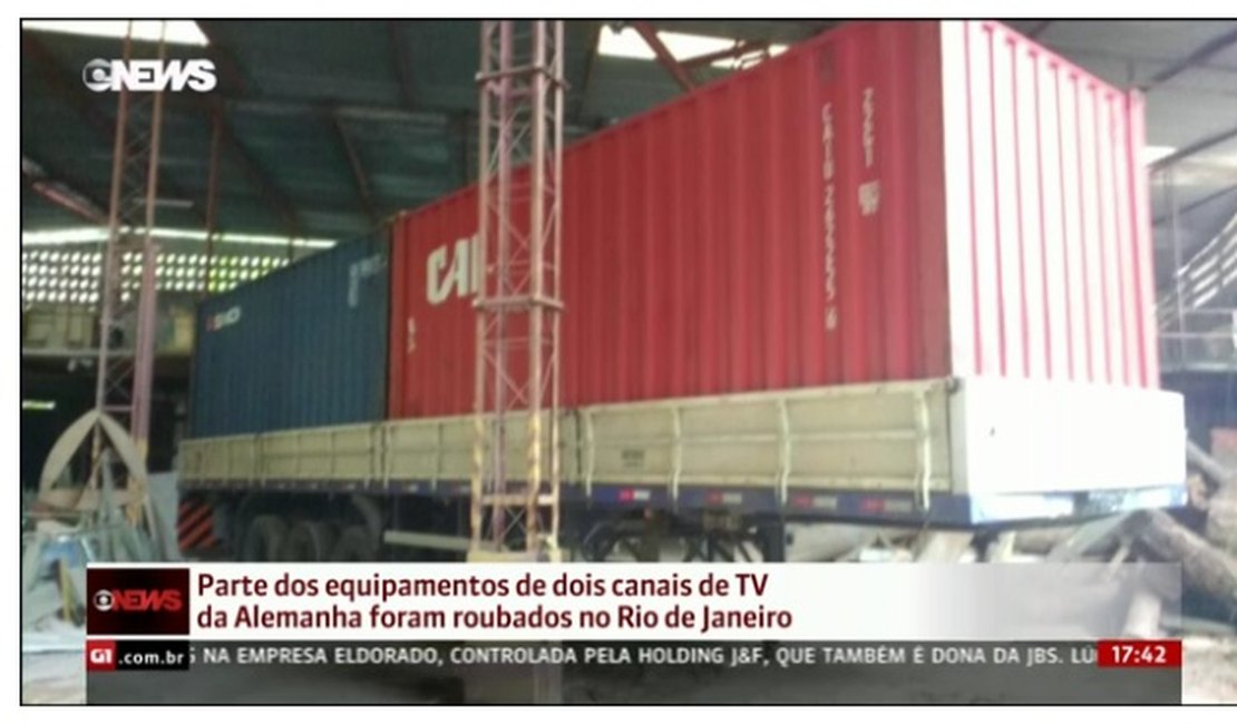 PM encontra carga roubada com equipamento de TVs alemãs no Rio