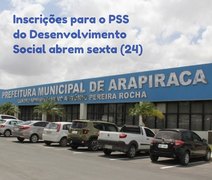 Prefeitura abre inscrições para o PSS do Desenvolvimento Social na sexta (24)