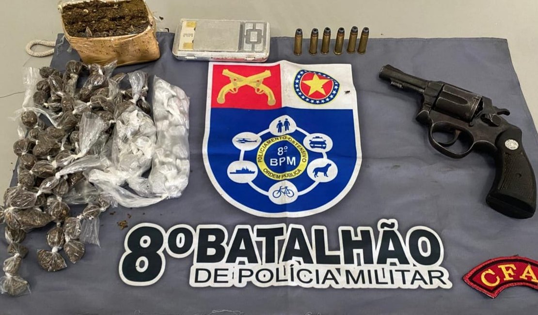 Polícia prende suspeitos e apreende arma e drogas em Rio Largo