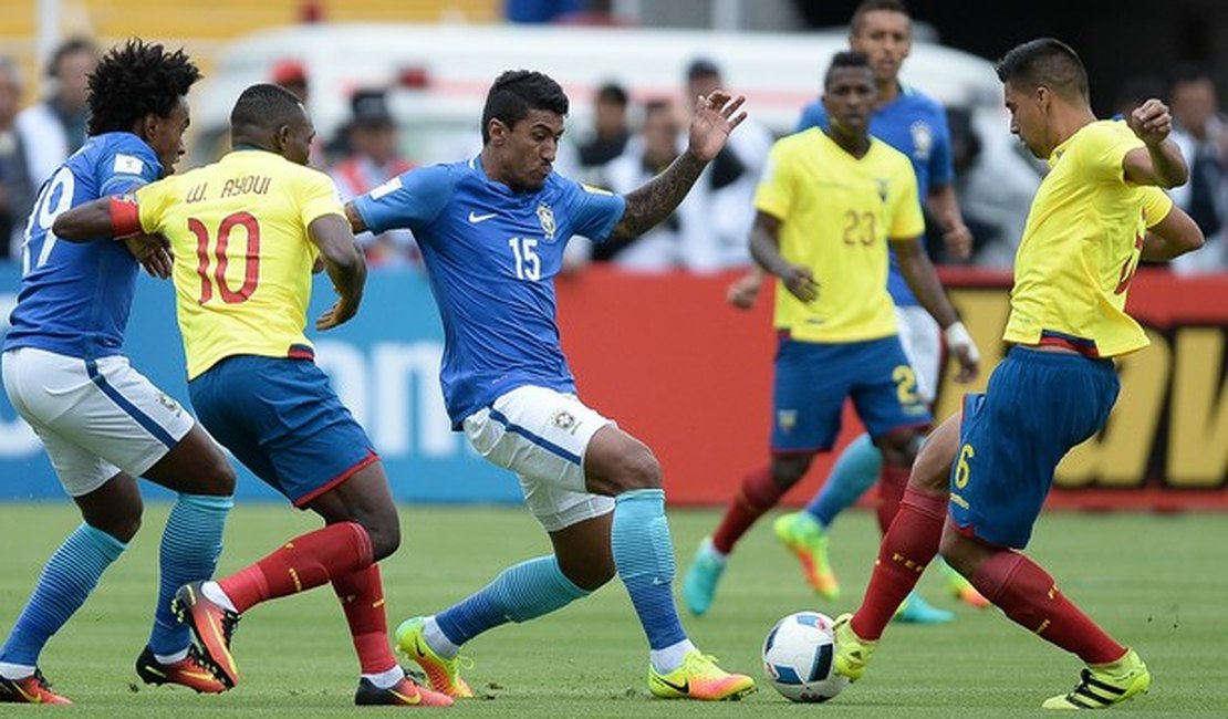 Com Jesus nas alturas, Brasil vence Equador por 3 a 0 e quebra tabu de 33 anos