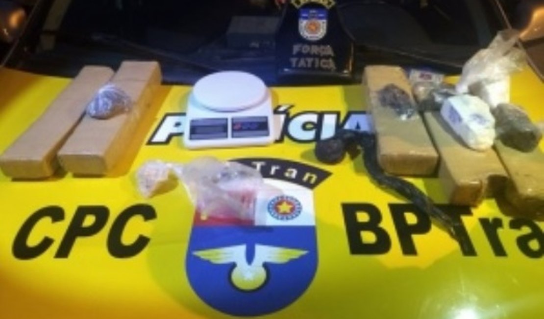Mulher é presa com mais de 5kg de drogas dentro de casa no Tabuleiro