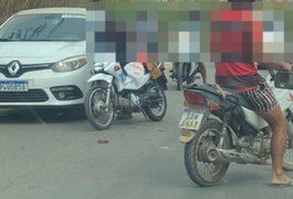 Colisão envolvendo carro e moto é registrada no Sítio Breu, em Arapiraca