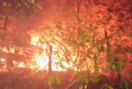 Caminhão tomba, pega fogo e duas pessoas morrem carbonizadas em Pão de Açúcar
