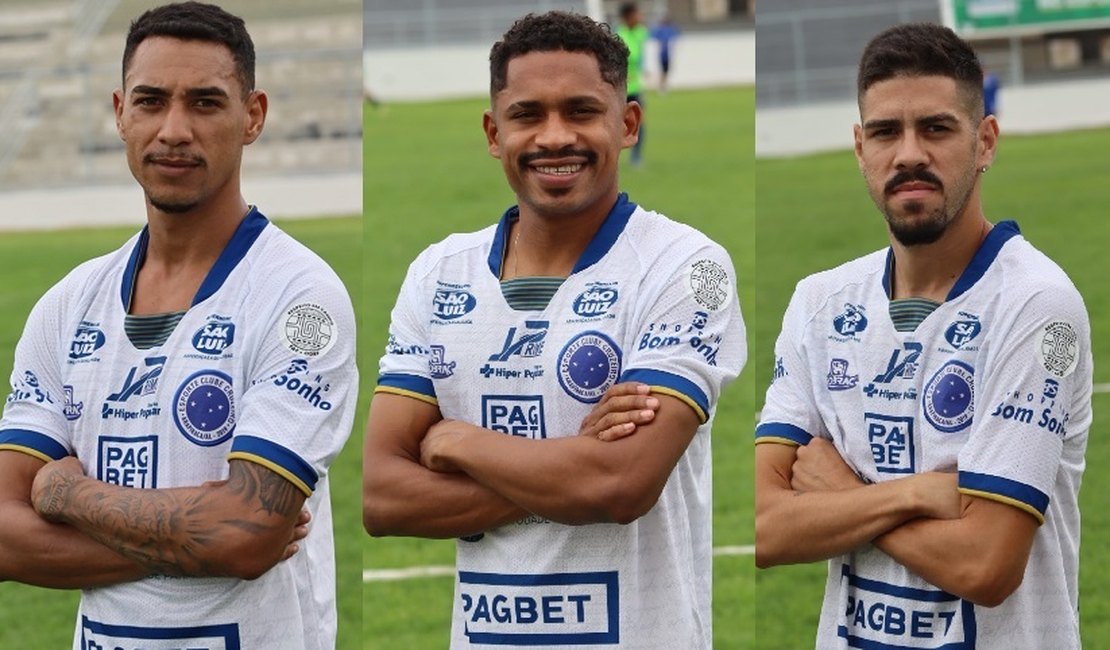 Cruzeiro de Arapiraca anuncia três reforços para a sequência da temporada
