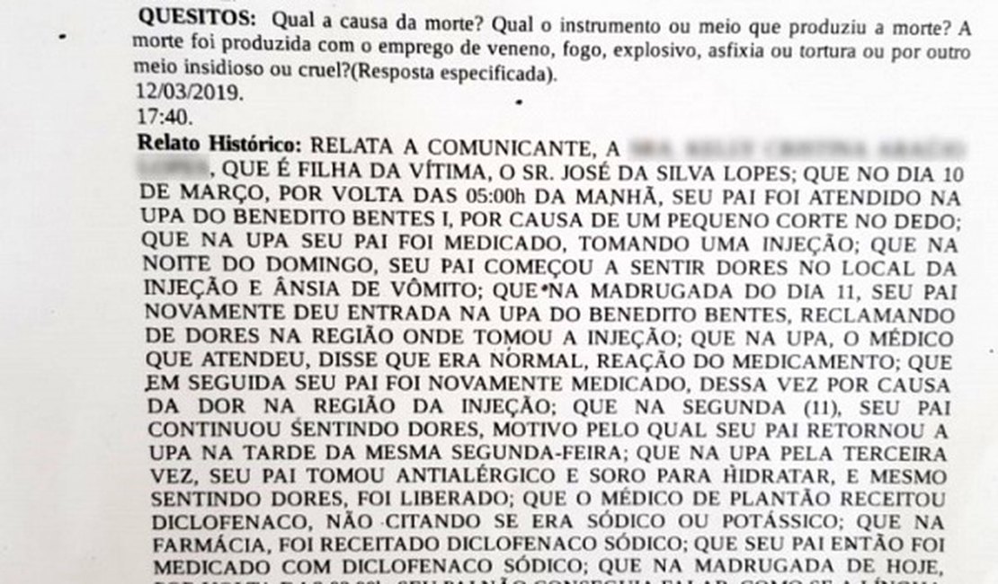 Polícia apura se morte de idoso em UPA de Maceió se trata de negligência médica