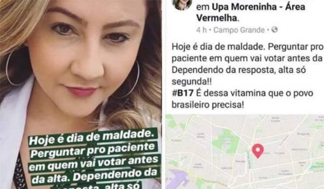 Médica diz que só daria alta a eleitores de Bolsonaro