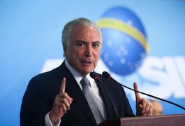 Presidente Michel Temer chega a Alagoas nesta terça (27)