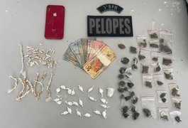 Suspeito de tráfico de drogas é preso pelo Pelopes nas proximidades do Mercado Público de Arapiraca