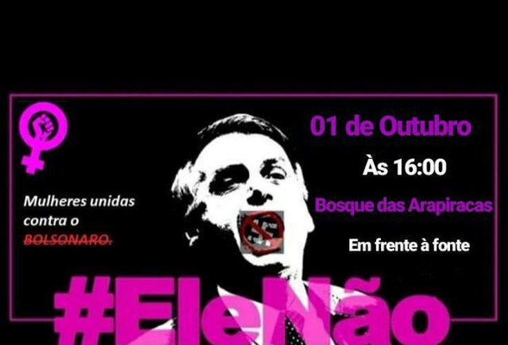 #EleNão: arapiraquenses fazem ato contra Bolsonaro nesta segunda (01)