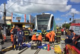 Confirmada uma morte no acidente com VLT, em Maceió