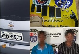 PM prende dupla com arma e carro roubado em São Miguel dos Campos