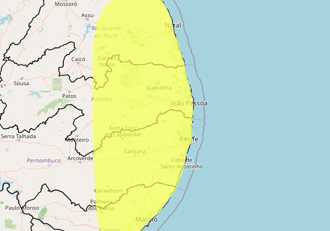 Alagoas terá possibilidade de chuva no litoral e sol predominante no interior nesta quarta (7)