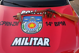 Homem é preso pela PM-AL por posse ilegal de arma de fogo no interior de Alagoas