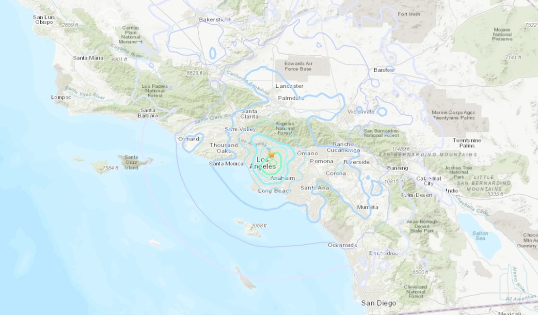 Terremoto de magnitude 4,4 atinge Los Angeles