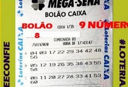 Quarenta e cinco apostadores de dois bolões vão dividir o prêmio de R$ 210 milhões da Mega-Sena